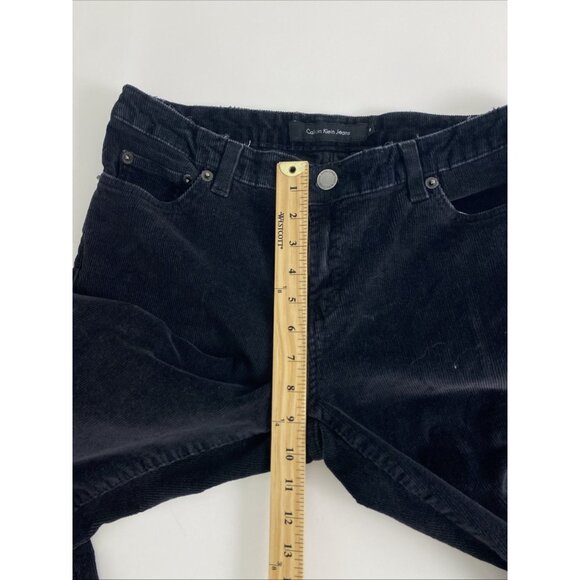 Calvin Klein Flare Womens Pants Size 10 Black Corduroy Flare Casual - Picture 10 of 12